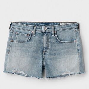 NWT! Rag & Bone Dre Low-Rise Stella Cut-Off Denim Shorts Dark Indigo Size 28/M